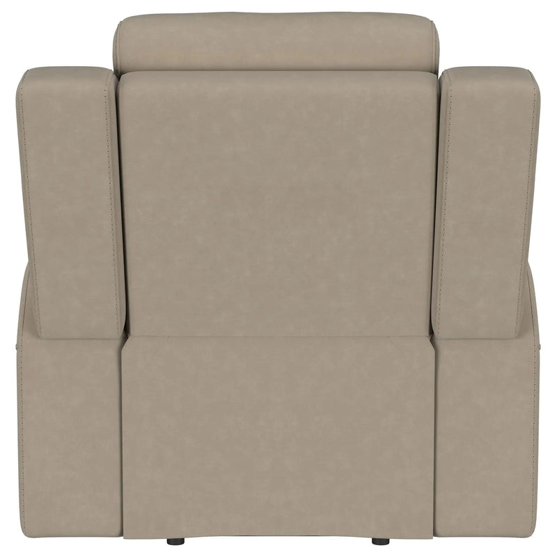 Slater - Upholstered Recliner Chair With Manual Recline - Taupe by HouseOfZazla
