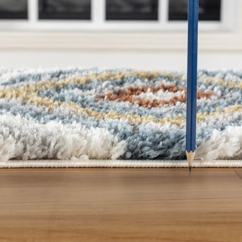 Loft Shag - 5' 3" X 7' Shaggy Area Rug - Ivory - Polypropylene by HouseOfZazla