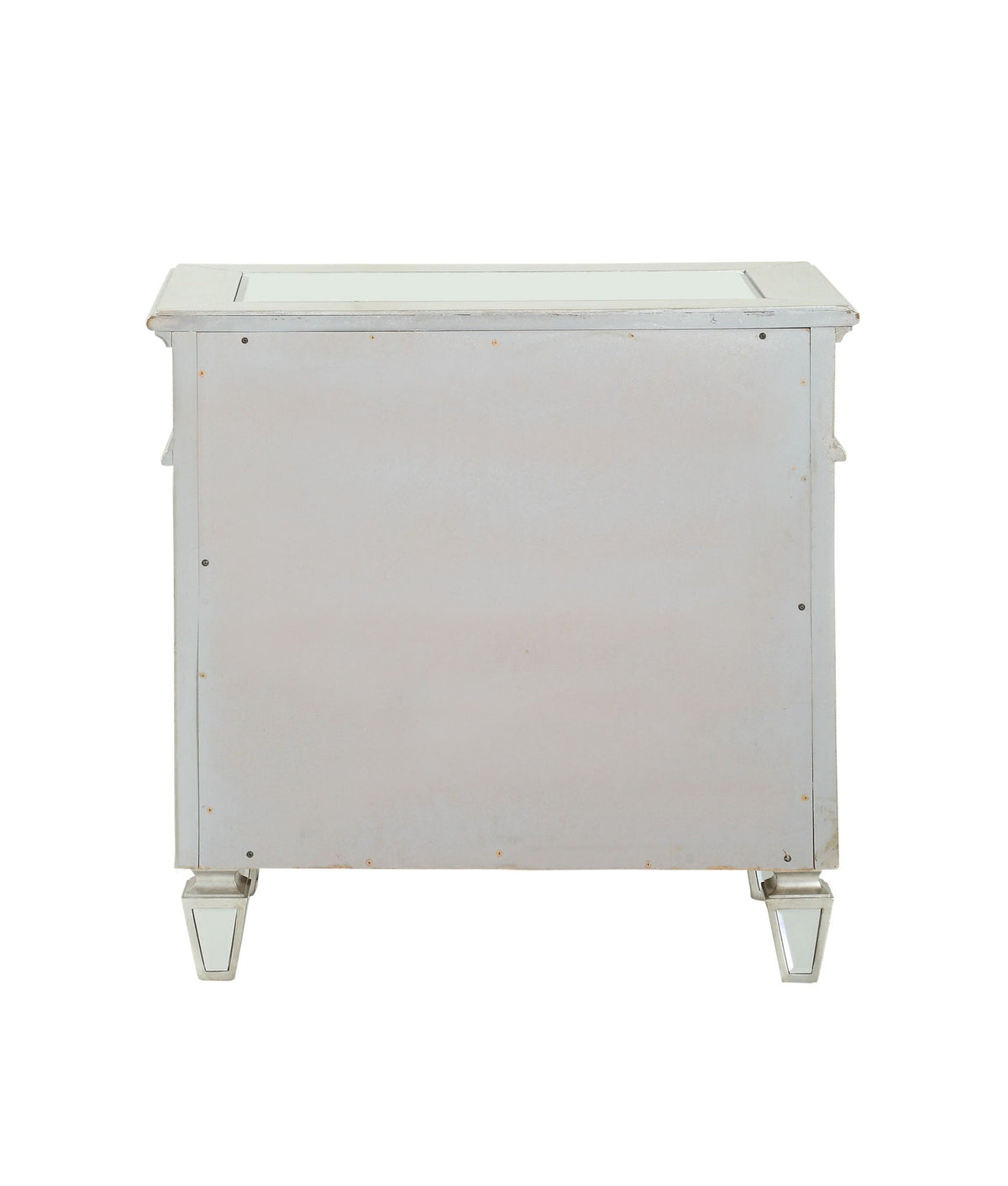 Mirrored Nightstand with Felt-Lined Drawer - Silver, photo 4 of 10