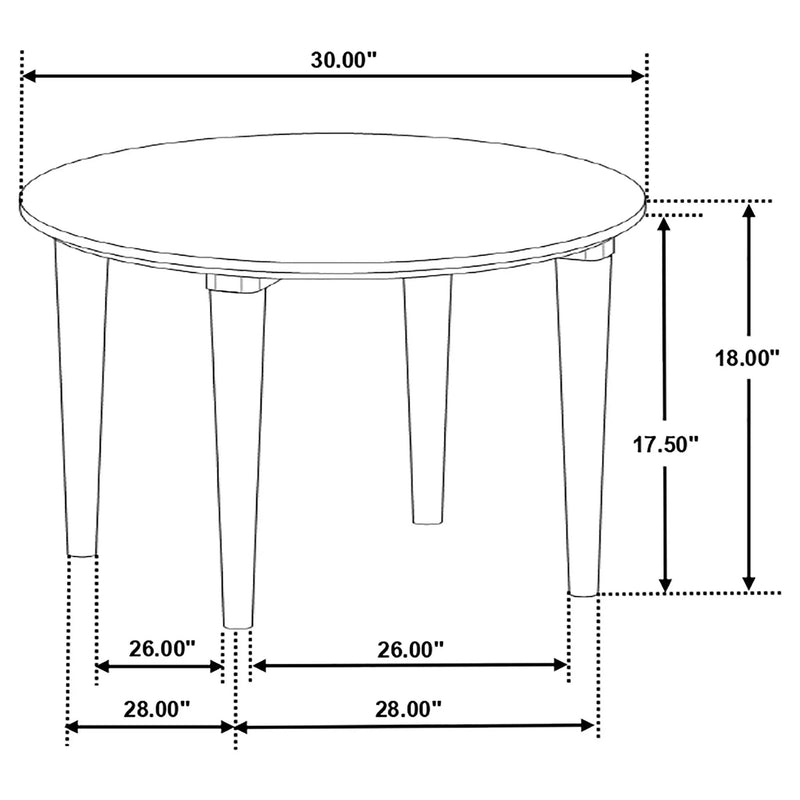 Aldis Round Marble Top Coffee Table White and Natural by Unique Piece Furniture