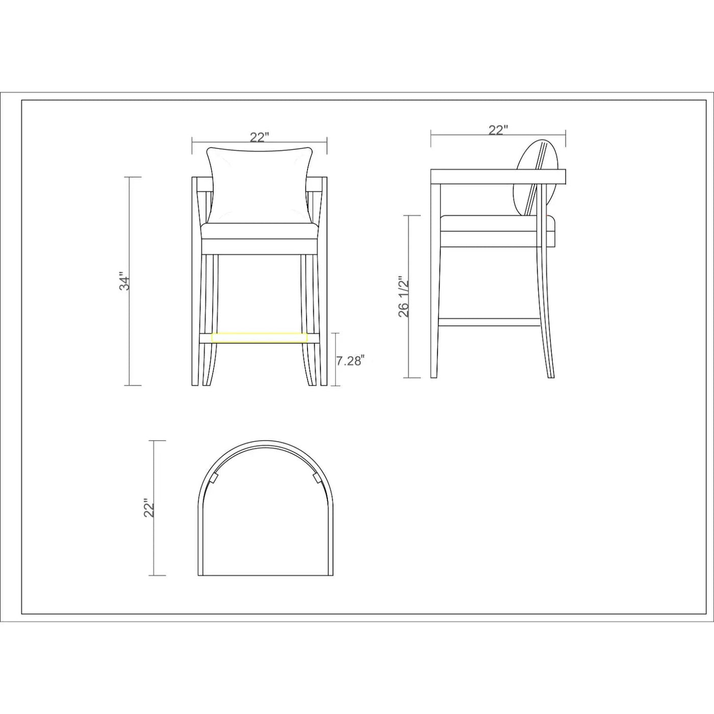 Ritz - Counter Stool by HouseOfZazla