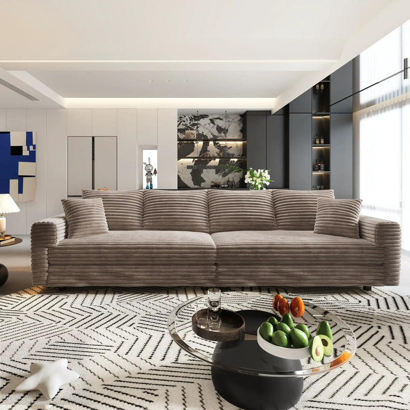 4 Seat Sofa, Deep Seat Couches With Soft Pillows by HouseOfZazla