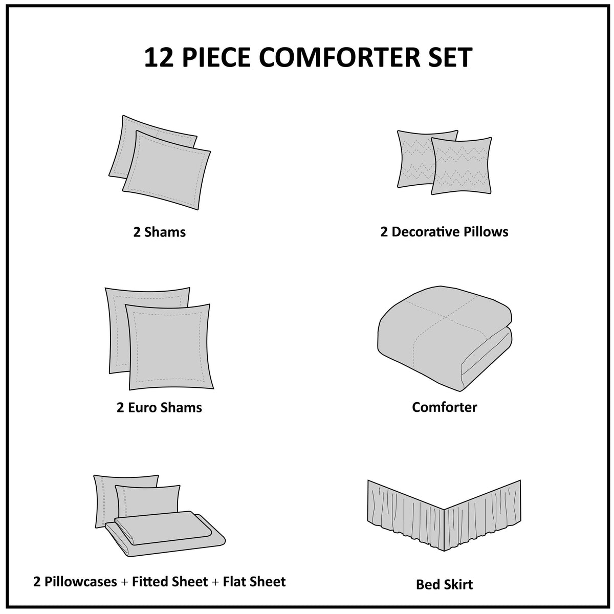 12 Piece Jacquard Comforter Set with Bed Sheets - Khaki Cal King, photo 4 of 10
