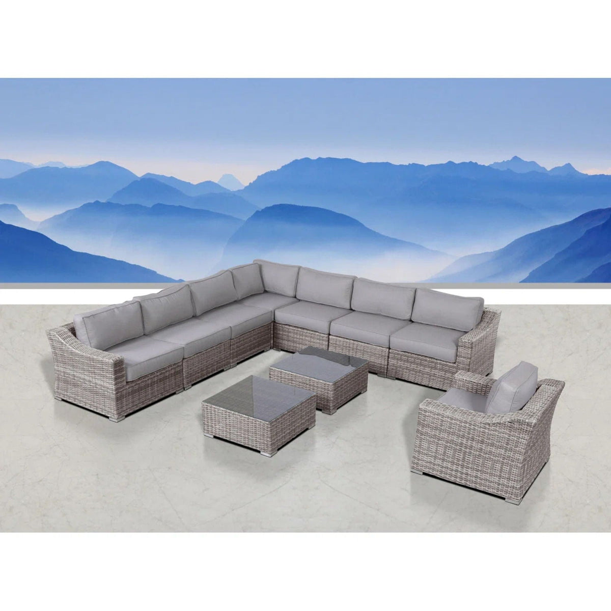 All-Weather Wicker Conversation Set with Cushions - Light Brown, Dark Gray, or Dark Brown, photo 16 of 40