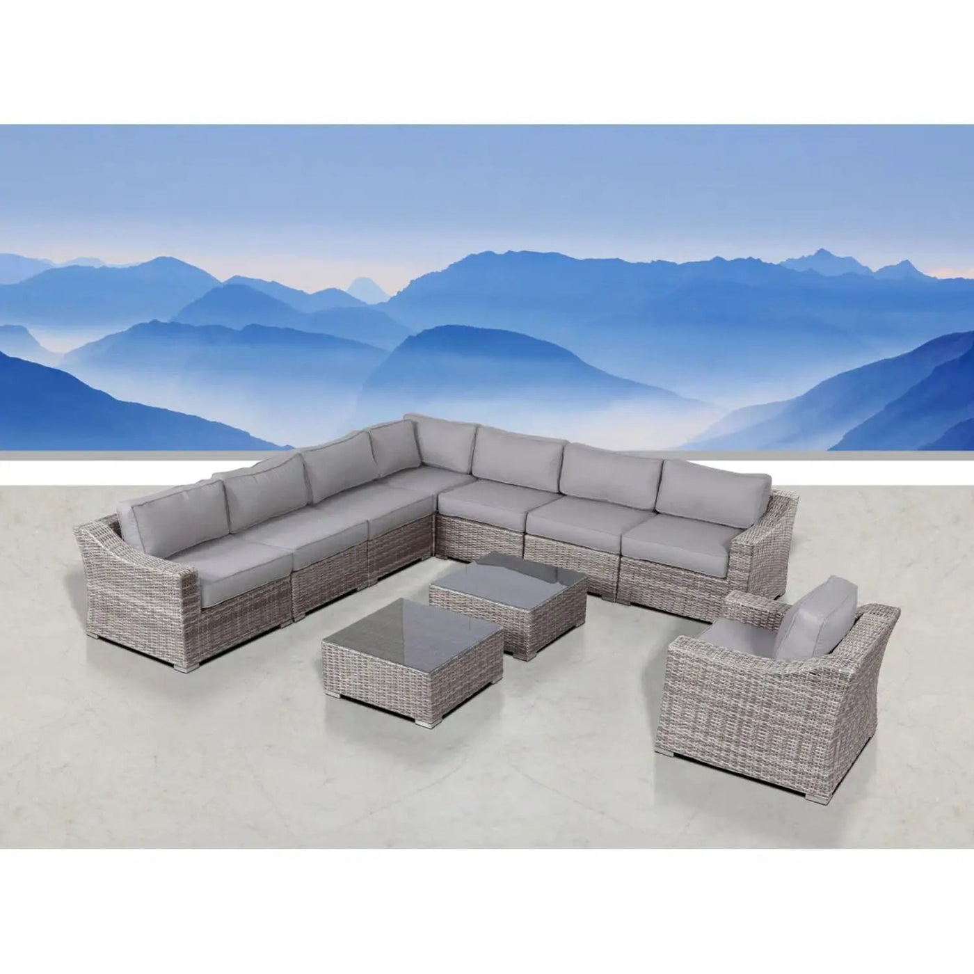Outdoor Wicker Conversation Set With Cushions, All Weather by HouseOfZazla