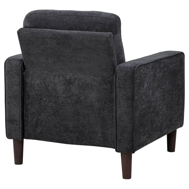 Bowen II Fabric Upholstered Track Arm Chair Steel Grey by Unique Piece Furniture