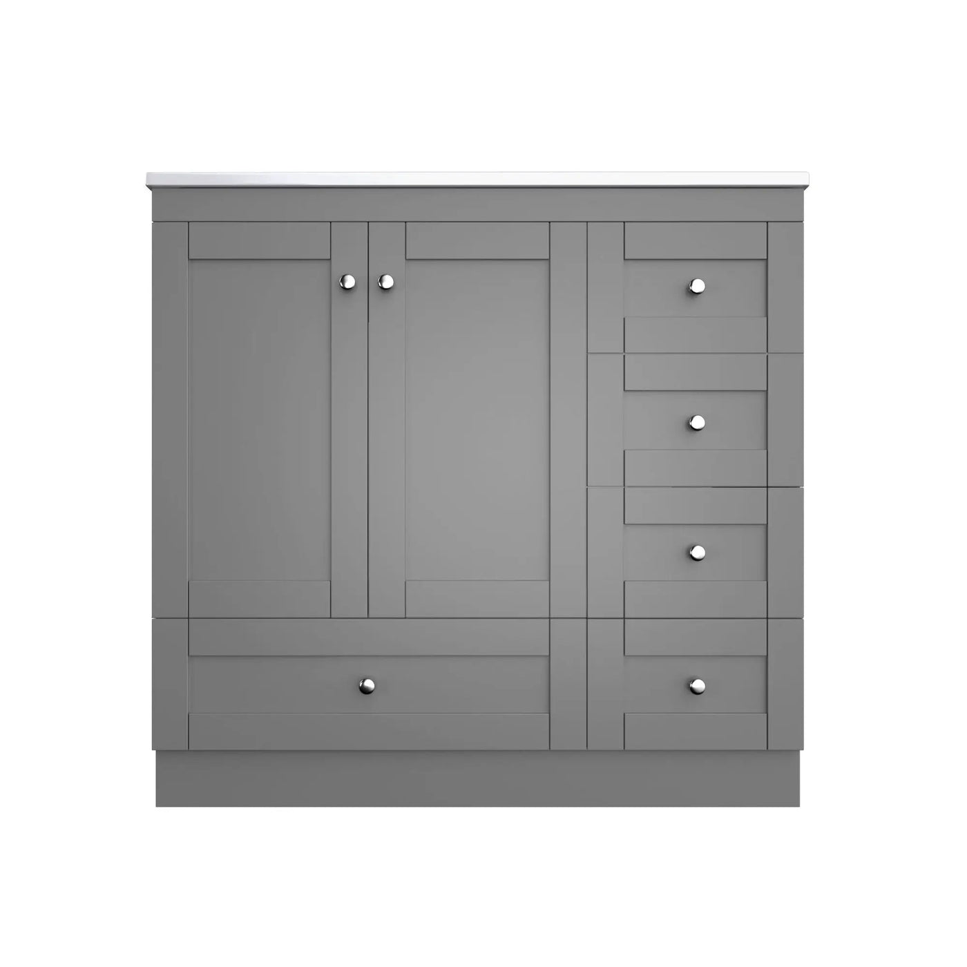 Shaker Free Standing Bathroom Vanity Cabinet & Sink, Soft Close Drawers, Soft Close Doors by Unique Piece Furniture
