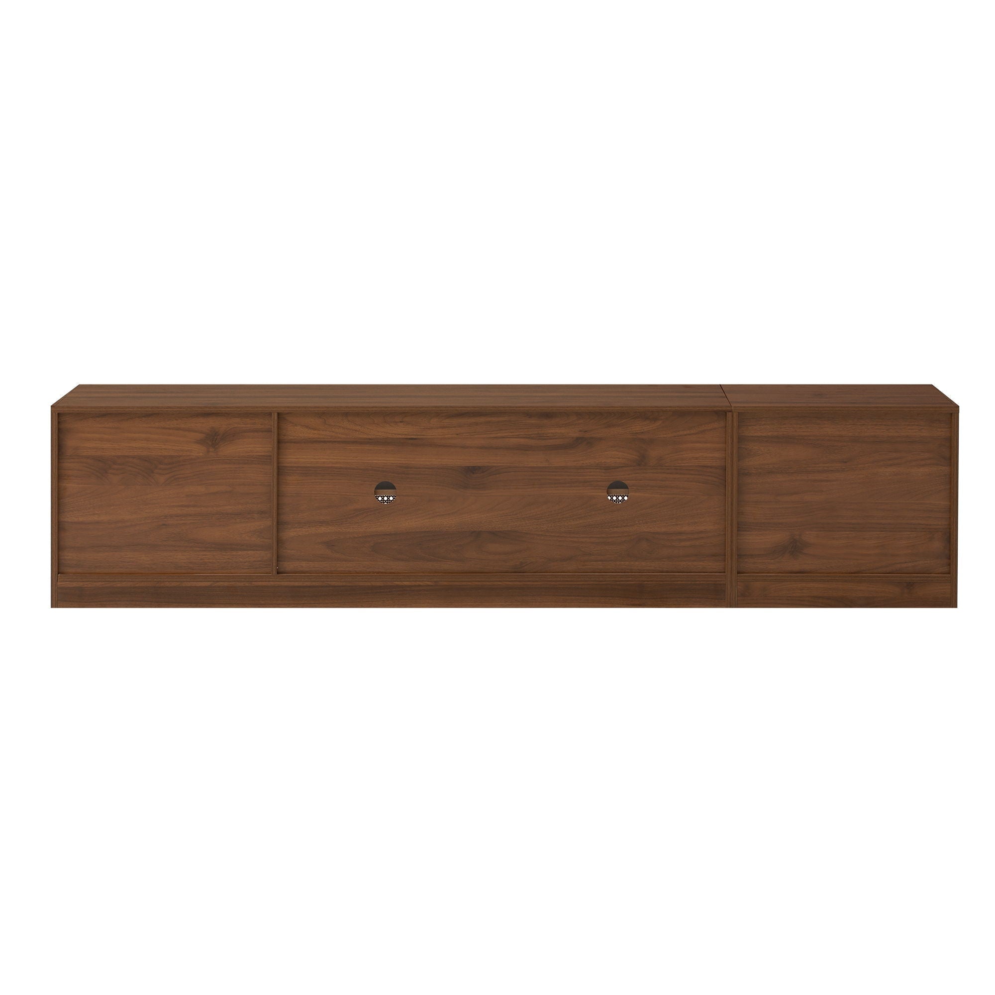 TV Stand, Media Console With Adjustable Shelves - Walnut by HouseOfZazla