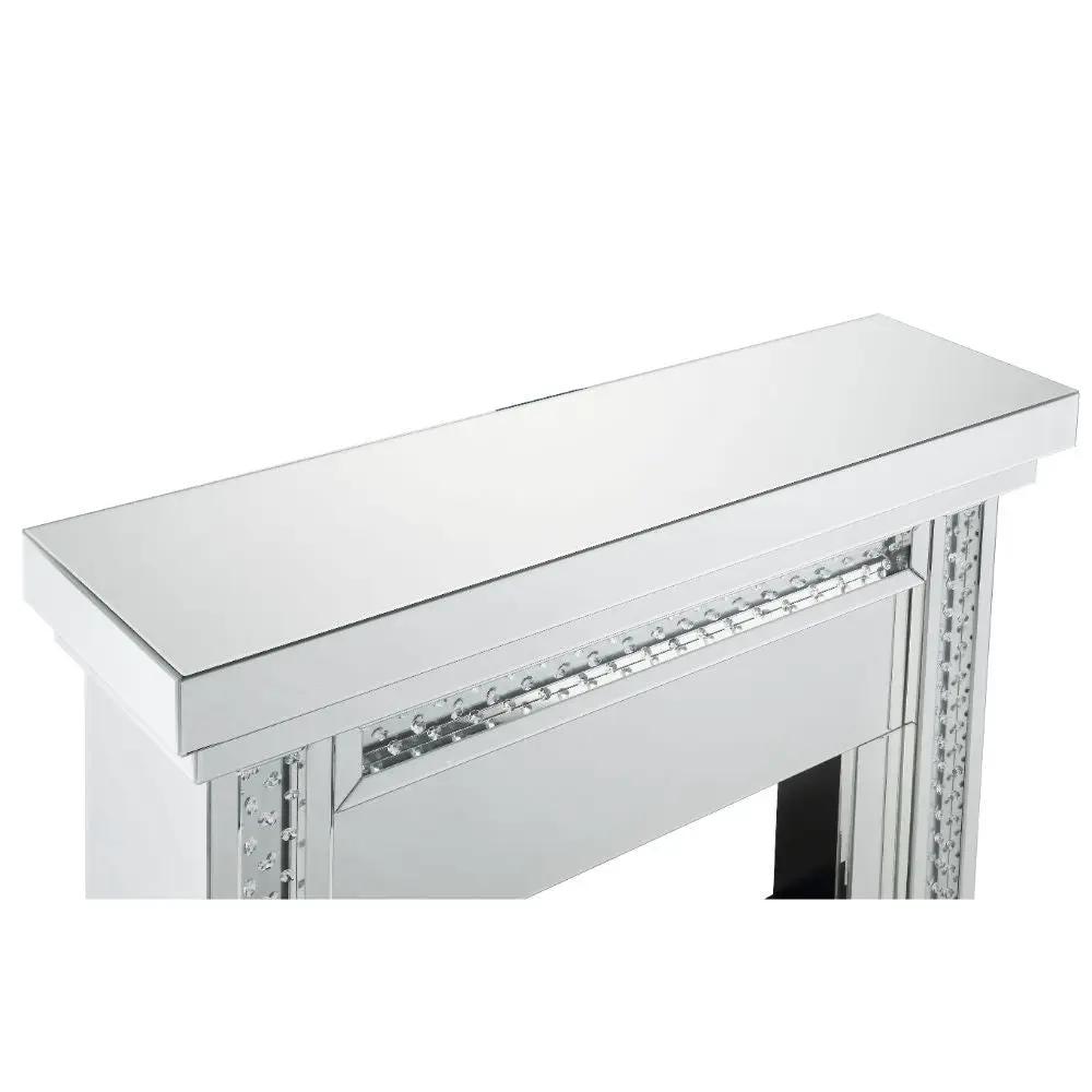 Nysa - 42" Fireplace - Mirrored & Faux Crystals by Unique Piece Furniture