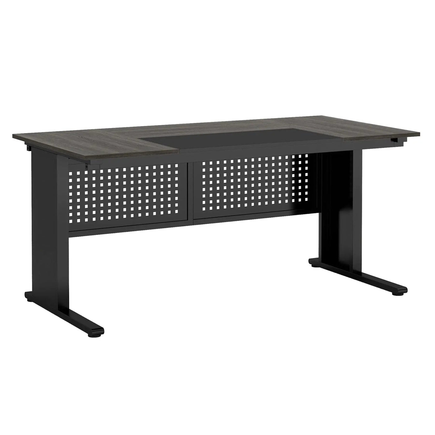 L-Shaped Executive Desk With File Cabinet, Office Workstation With Drawers, Shelves & Storage by HouseOfZazla