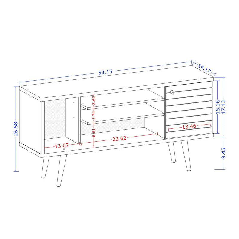 Liberty - TV Stand With Open / Concealed Storage by HouseOfZazla