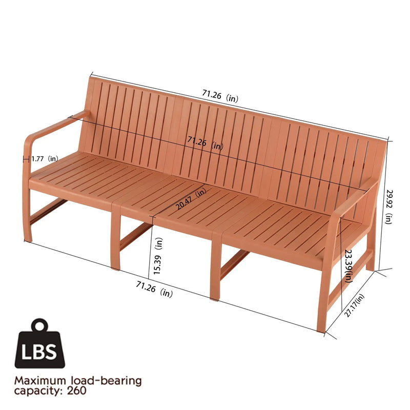1 Piece Indoor / Outdoor 3 Seater Sofa, UV-Resistant, Waterproof and Durable by HouseOfZazla