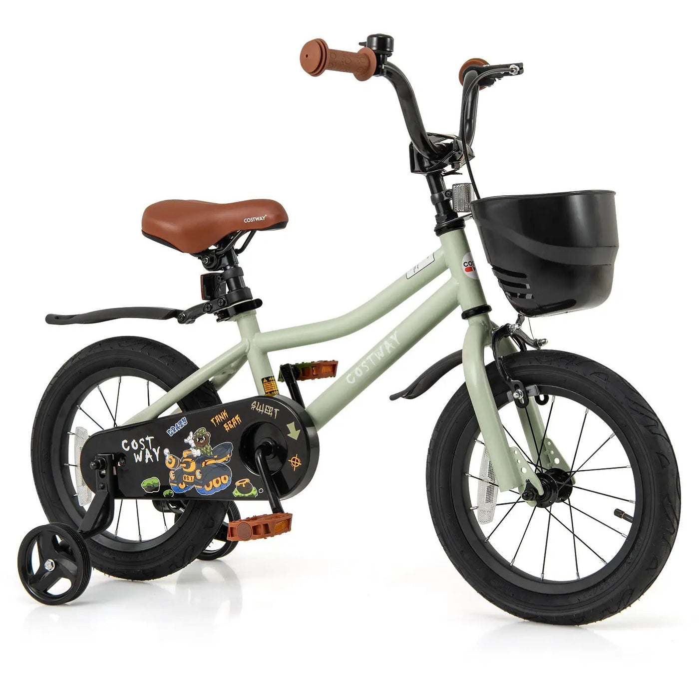 14-Inch Kids Bike Adjustable with Training Wheels for 3-5 Years Old by DirectDeals