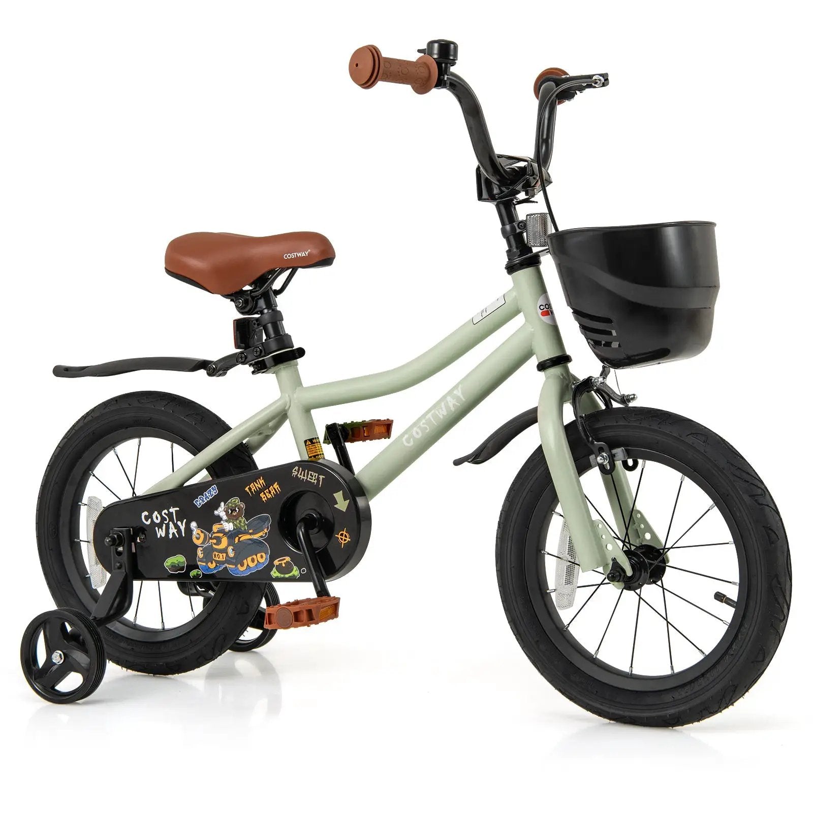 14-Inch Kids Bike Adjustable with Training Wheels for 3-5 Years Old by DirectDeals