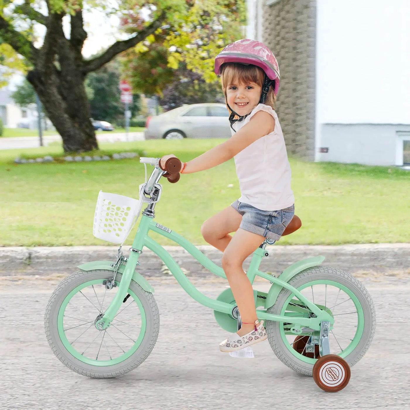 16 Inch Kids Bike with Adjustable Seat and Bell for Kids 3-8 Years Olds-16 inches by DirectDeals