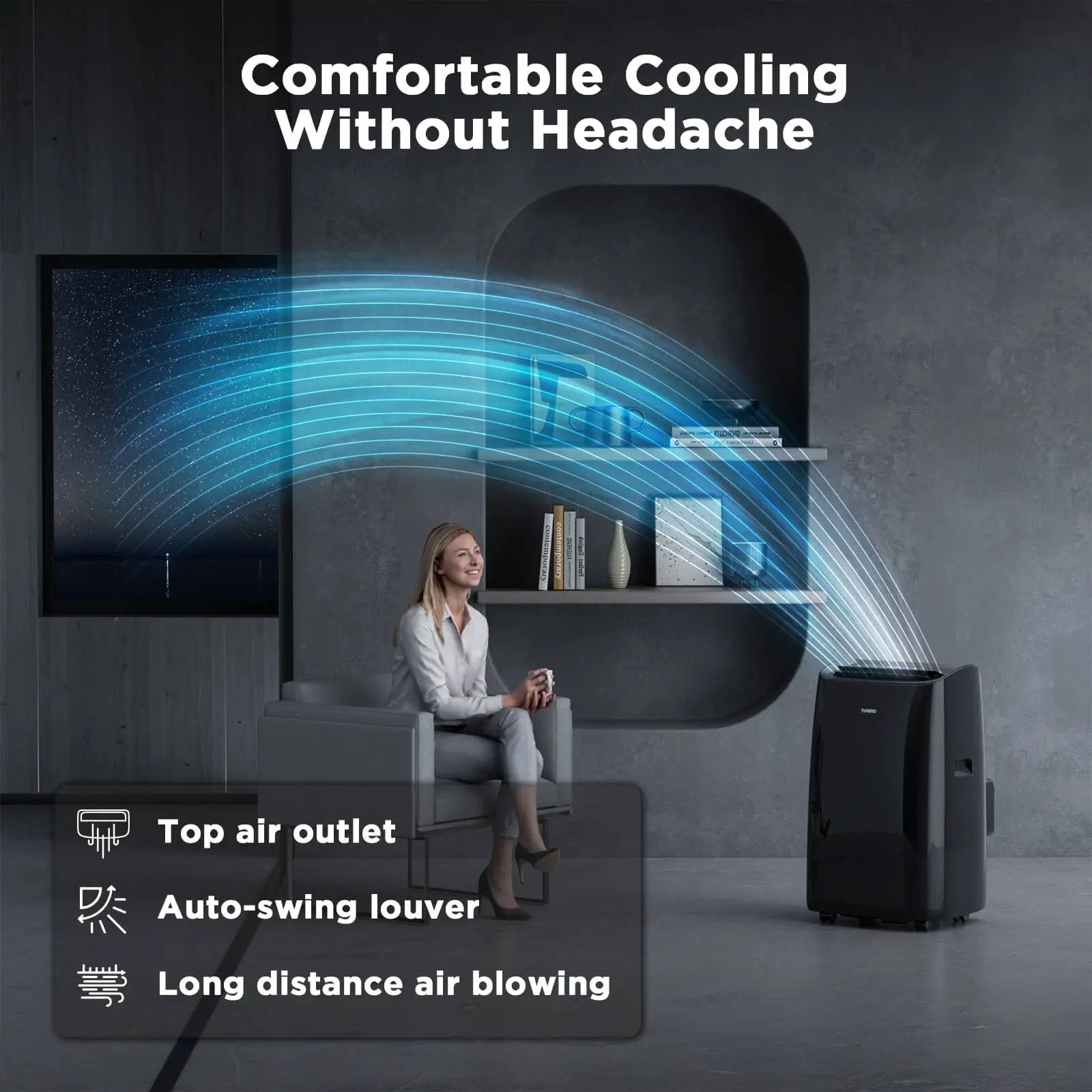 Greenland 14,000 BTU WiFi Portable Air Conditioner by TURBRO