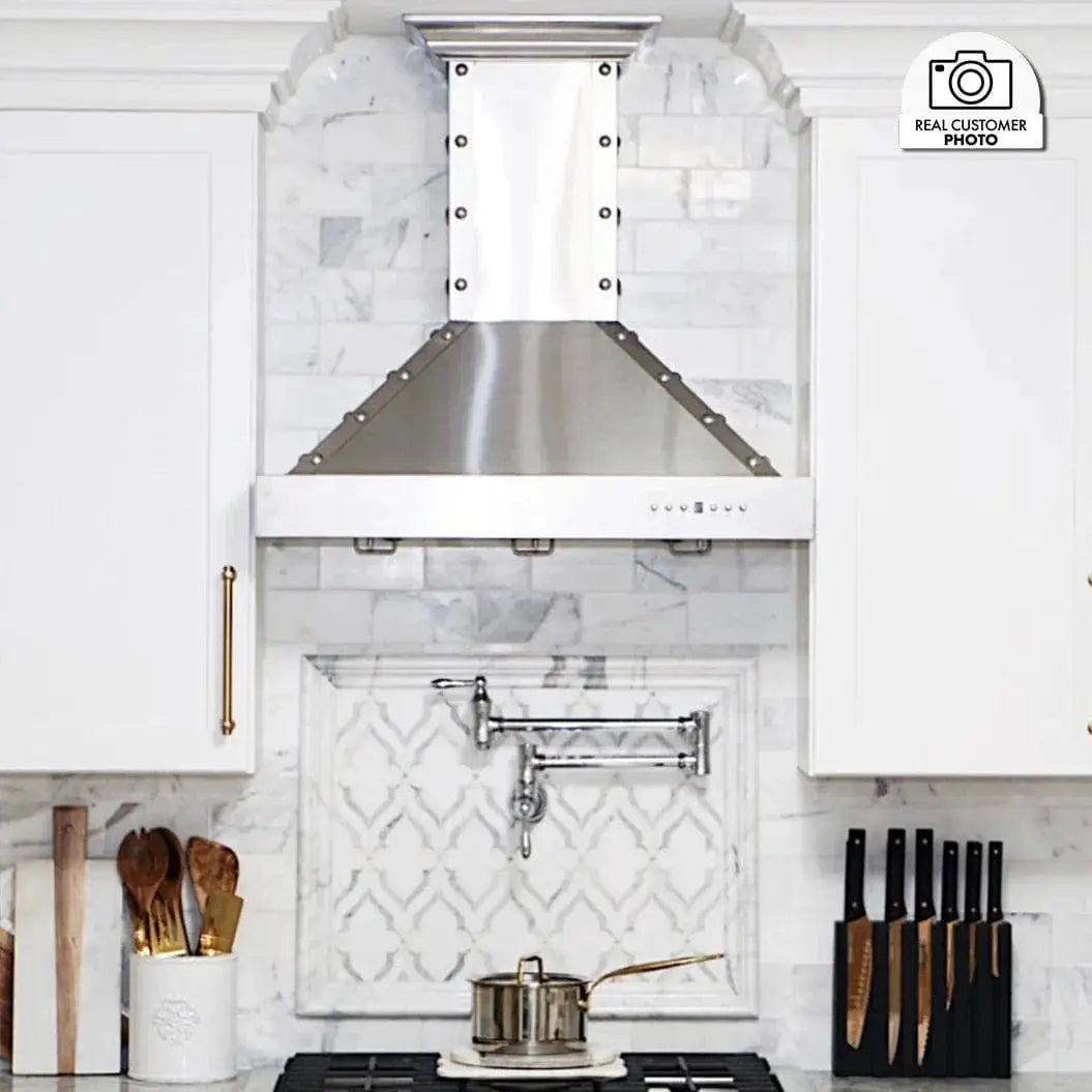 ZLINE 36" Designer Series Stainless Island Range Hood, KB2i-4SSXS-36 by Farmhouse Kitchen and Bath