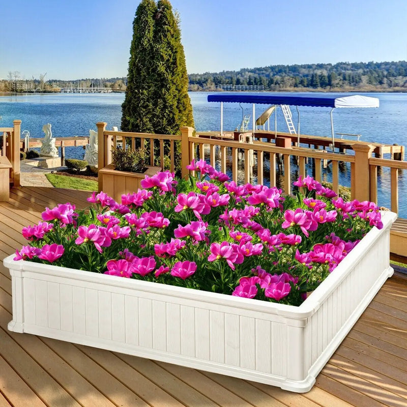 48 Inch Raised Garden Bed Planter for Flower Vegetables Patio by DirectDeals