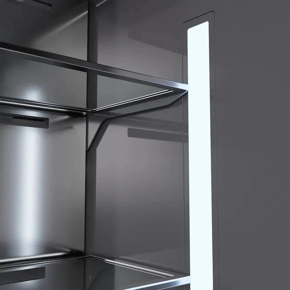 ZLINE 30" Panel Ready Built-In Bottom Freezer Refrigerator,Water Dispenser, Ice Maker,Graphite Gray, Matte Black GRBIVZ-30-MB by Farmhouse Kitchen and Bath