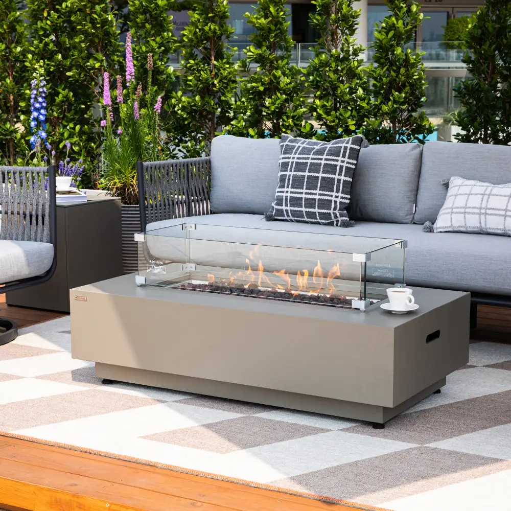Propane Fire Pit Table Outdoor 50,000 BTU Firepits for Outside CSA Certified by EnvelorHome