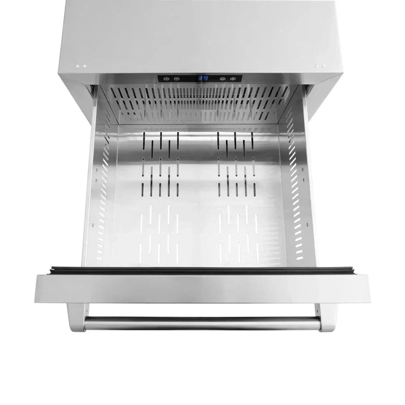 ZLINE 24" Touchstone 168 Can Outdoor-Rated Dual Refrigerator Drawer, Stainless Steel, RDSO-ST-24 by Farmhouse Kitchen and Bath