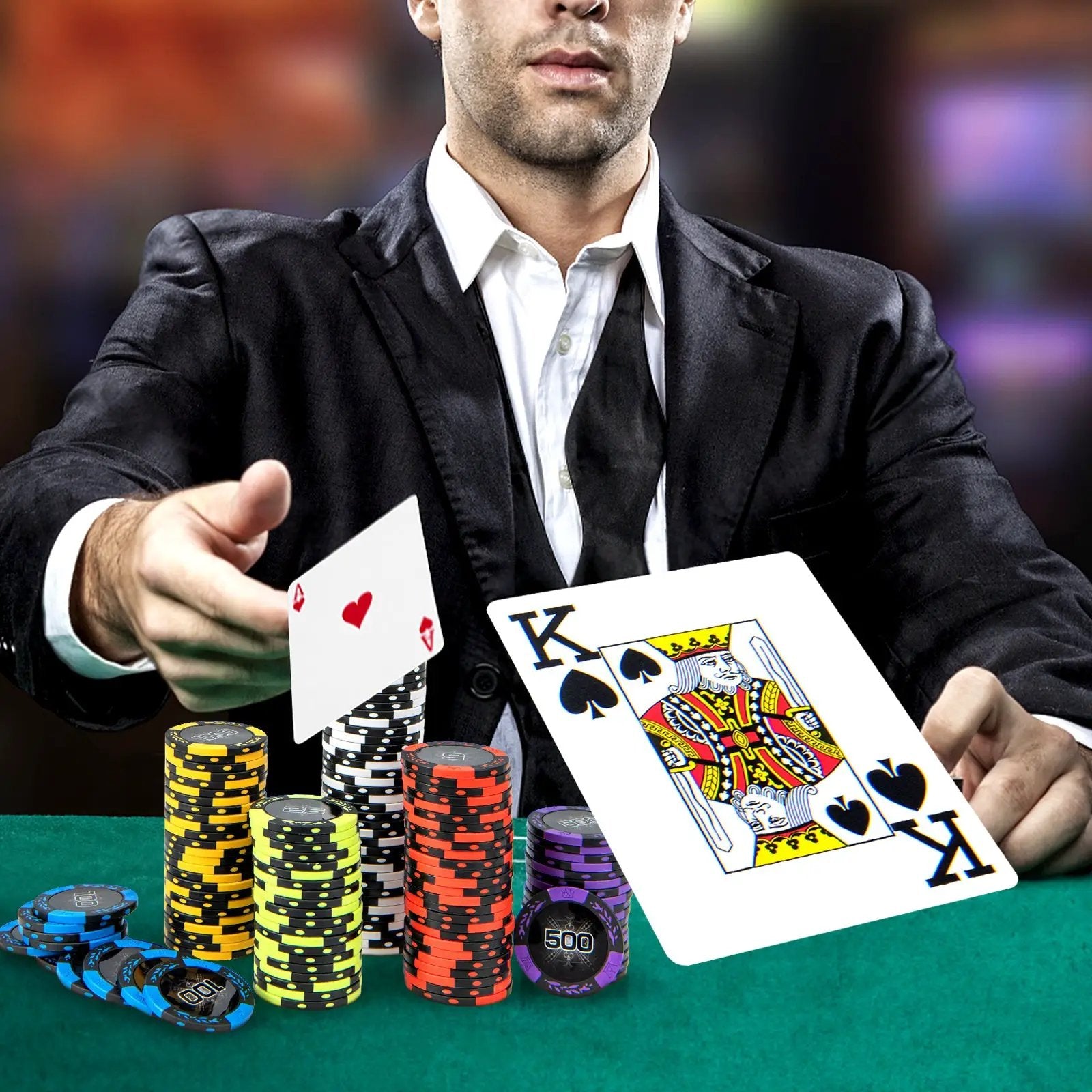 14 Gram Texas Holdem Poker Chip Set by DirectDeals