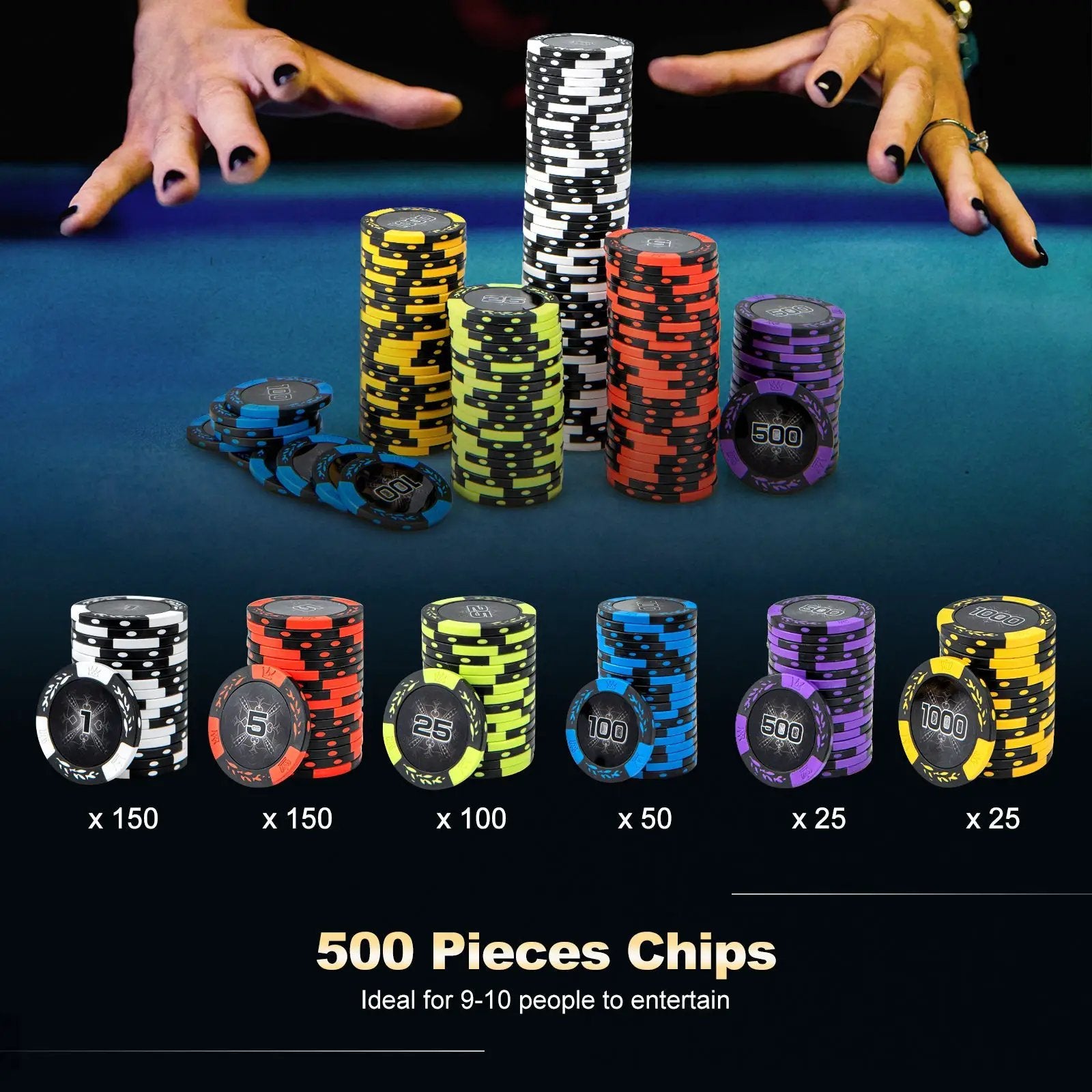 14 Gram Texas Holdem Poker Chip Set by DirectDeals