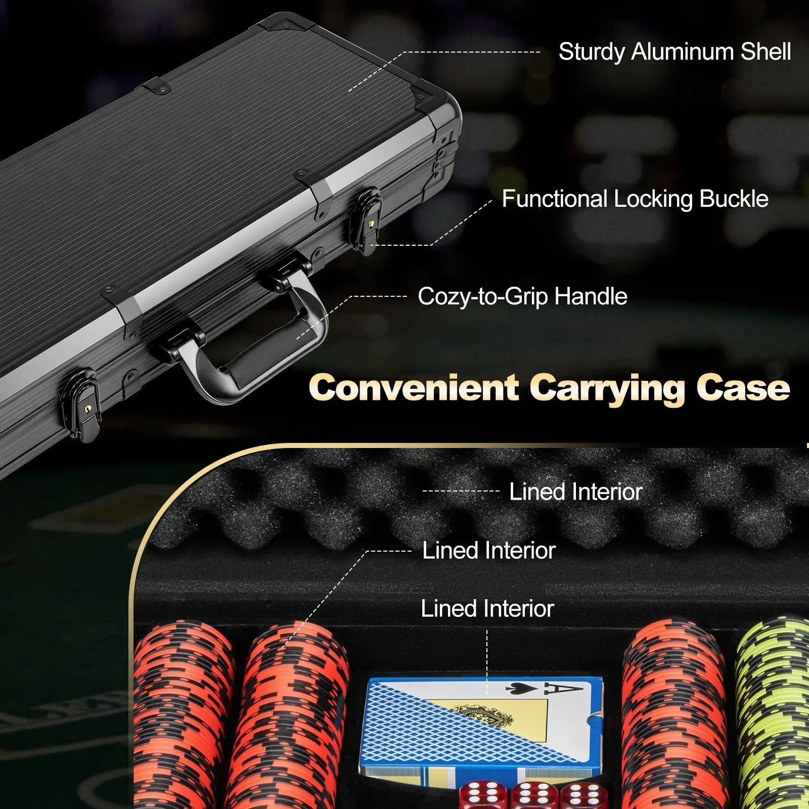 14 Gram Texas Holdem Poker Chip Set by DirectDeals
