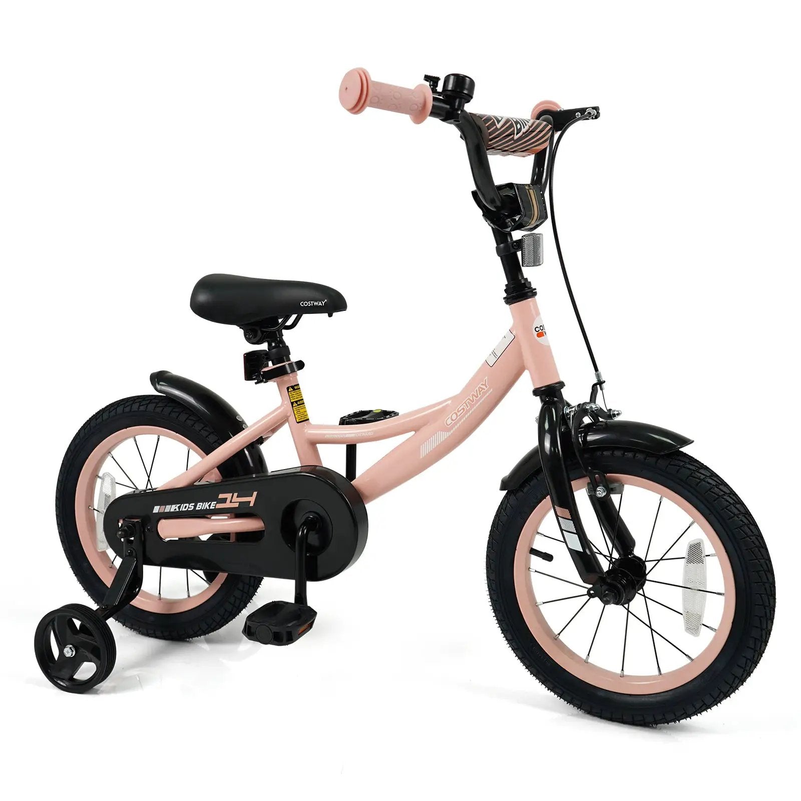 Kids Bike 12-18 Inch with Training Wheels - Pink by DirectDeals