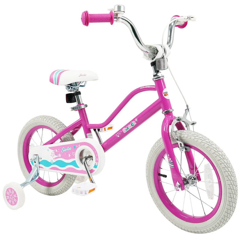 Kids Bike 12-18 Inch with Training Wheels - Pink by DirectDeals