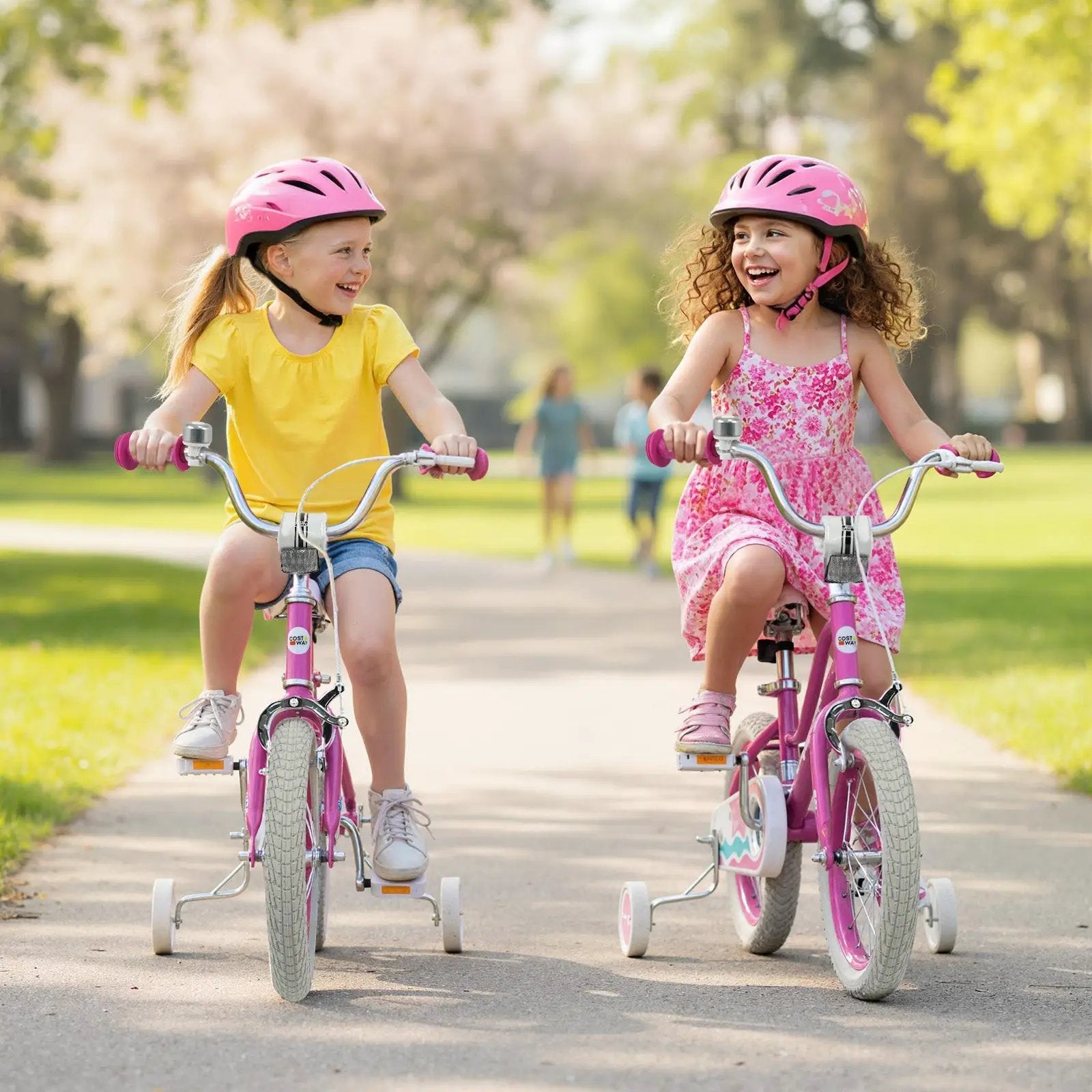 Kids Bike 12-18 Inch with Training Wheels - Pink by DirectDeals