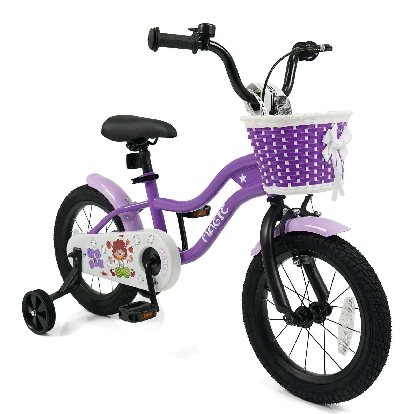 Kids Bike with Training Wheels 12-18 Inch - Purple by DirectDeals