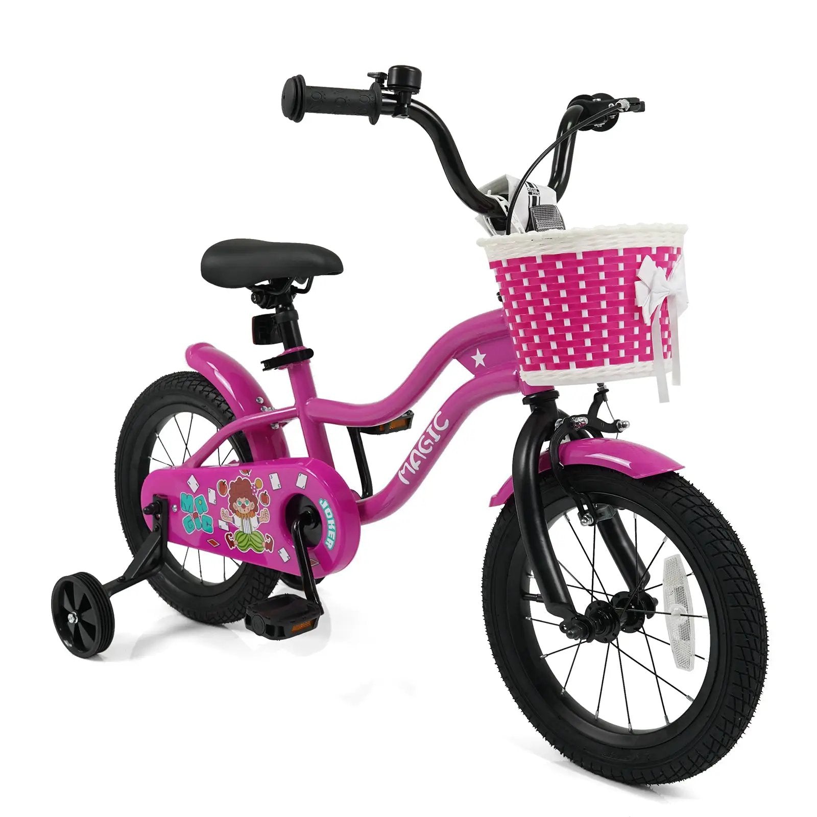 Kids Bike with Training Wheels 12-18 Inch - Magic Rose by DirectDeals