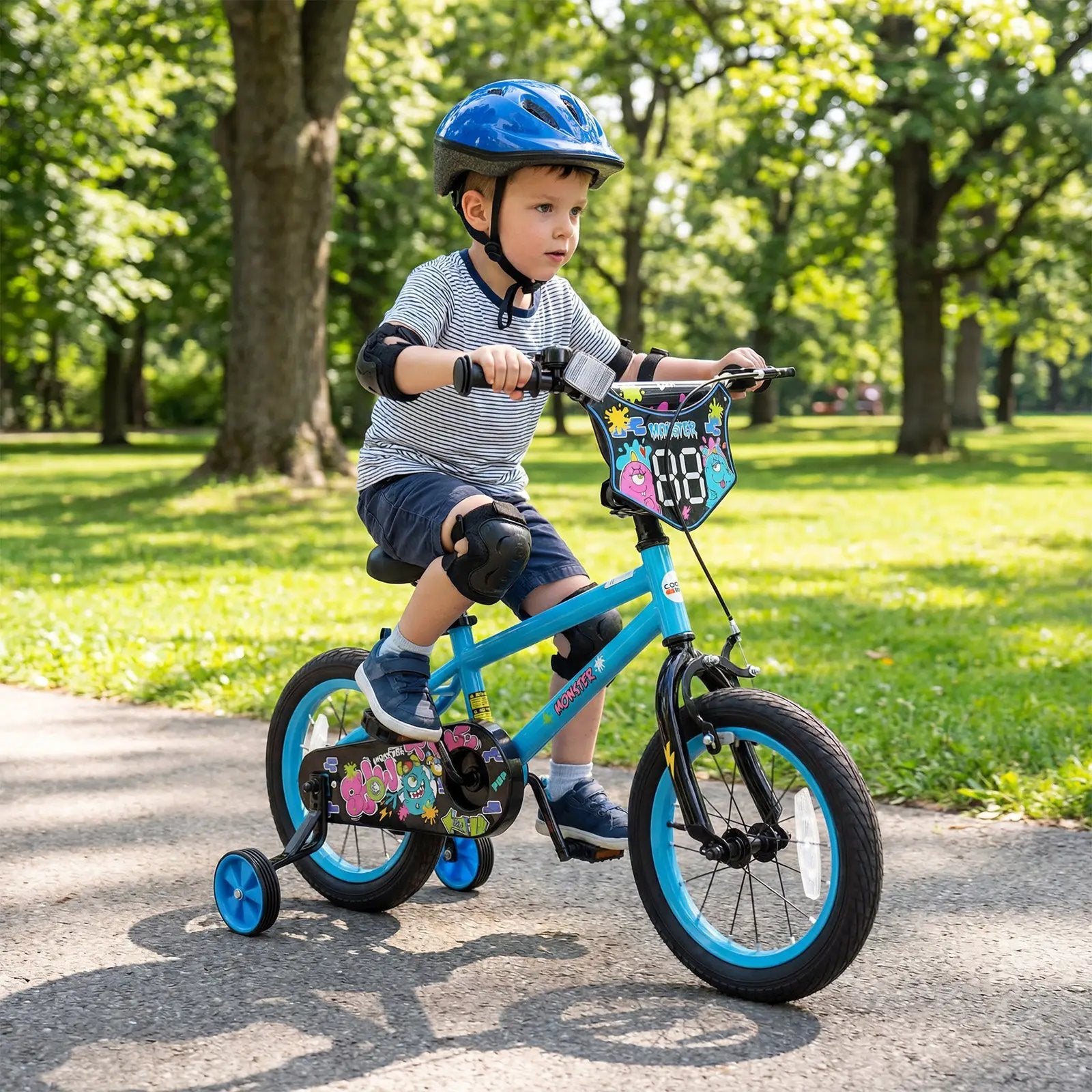 Kids Bike 16 Inch with Training Wheels Ages 4-7 by DirectDeals