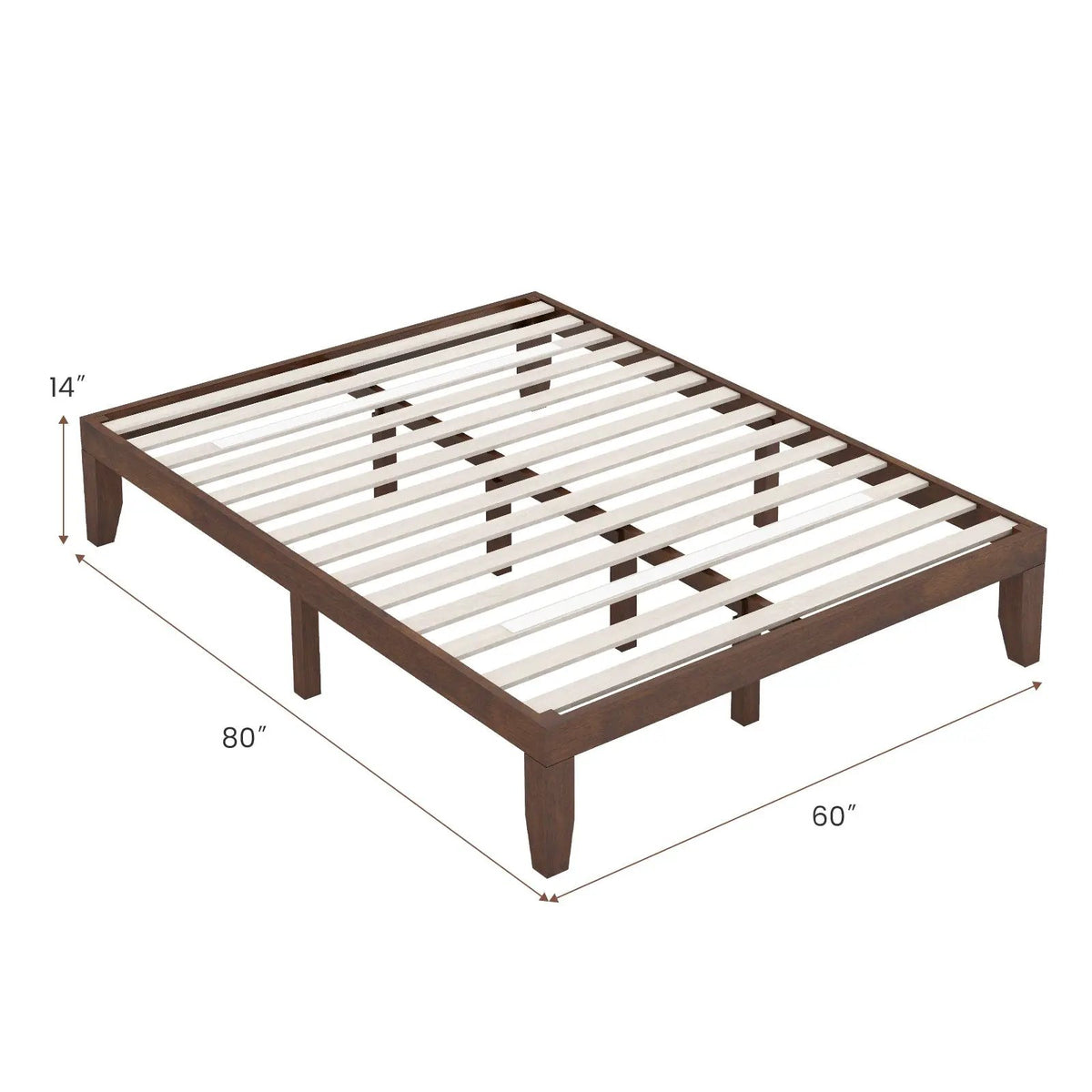 Queen Size 14 Inch Wooden Bed Mattress Frame by DirectDeals