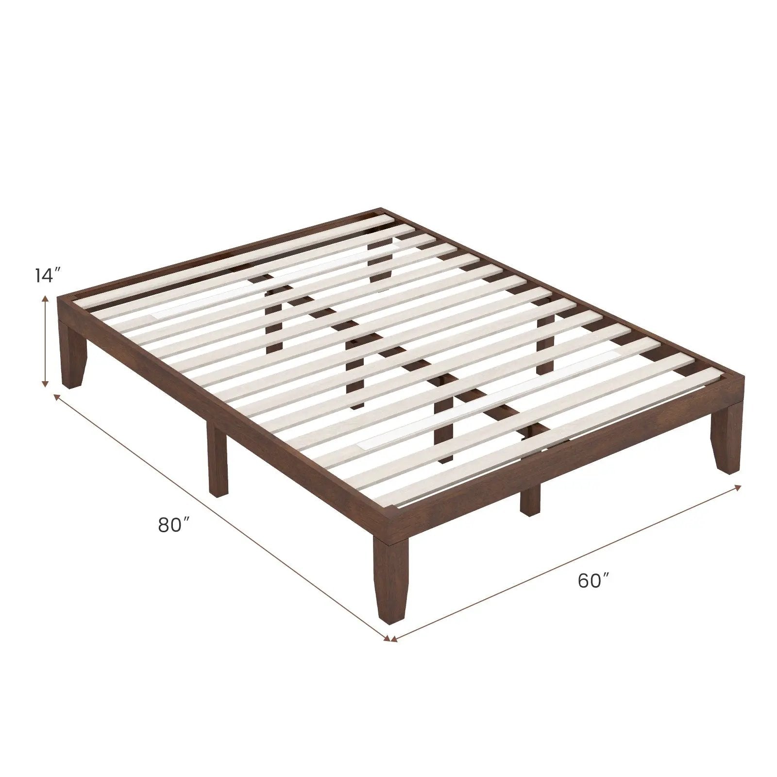 Queen Size 14 Inch Wooden Bed Mattress Frame by DirectDeals