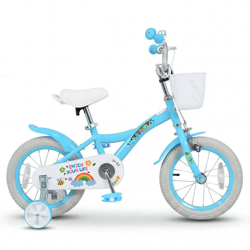 Girls Bike 12-18 Inch with Training Wheels and Basket by DirectDeals