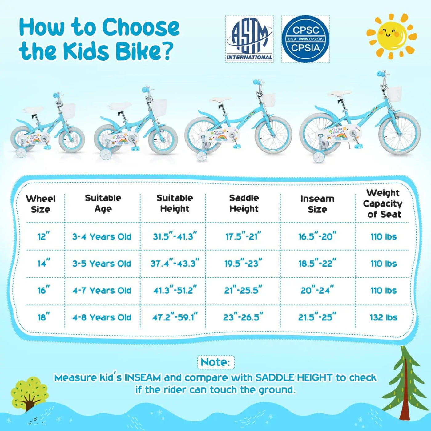 Girls Bike 12-18 Inch with Training Wheels and Basket by DirectDeals