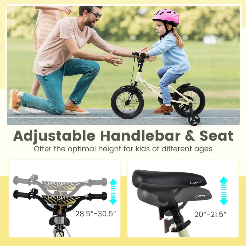 14 Inches Kids Bike Sport Bicycle with Removable Training Wheels by DirectDeals