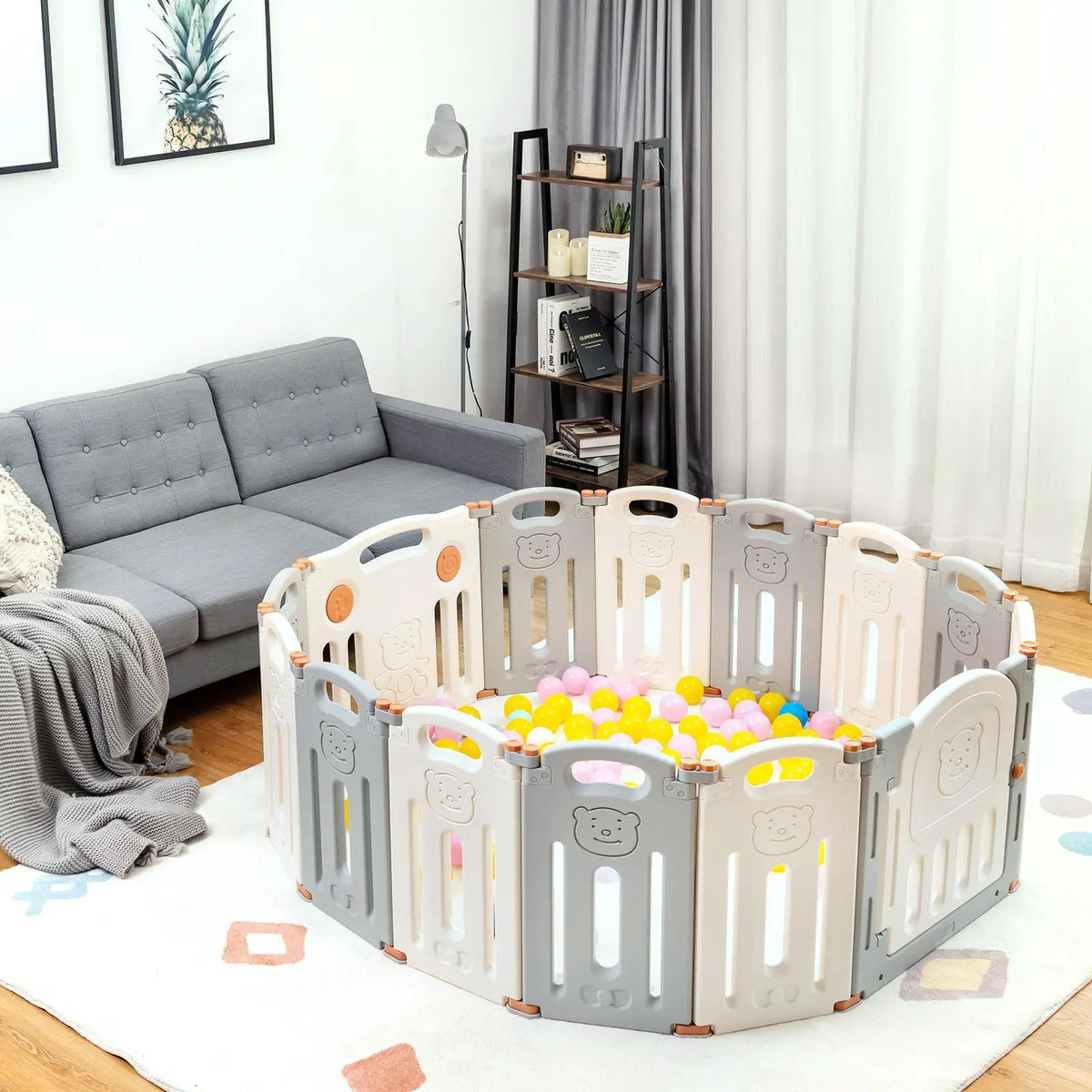 Foldable Baby Playpen 14 Panel Activity Center Safety Play Yard by DirectDeals