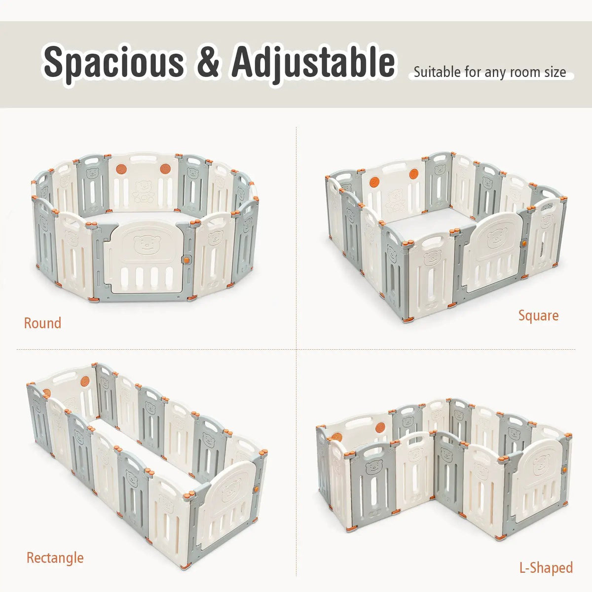 Foldable Baby Playpen 14 Panel Activity Center Safety Play Yard by DirectDeals