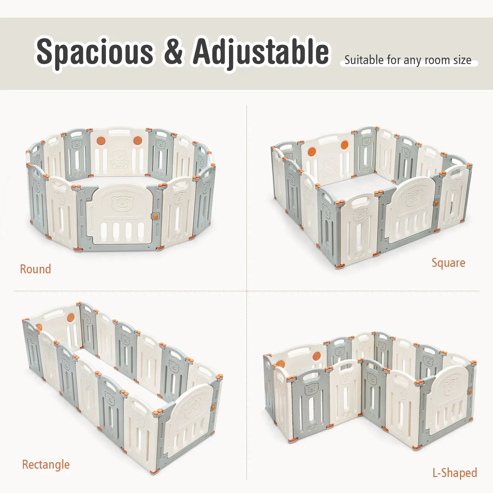 Foldable Baby Playpen 14 Panel Activity Center Safety Play Yard by DirectDeals