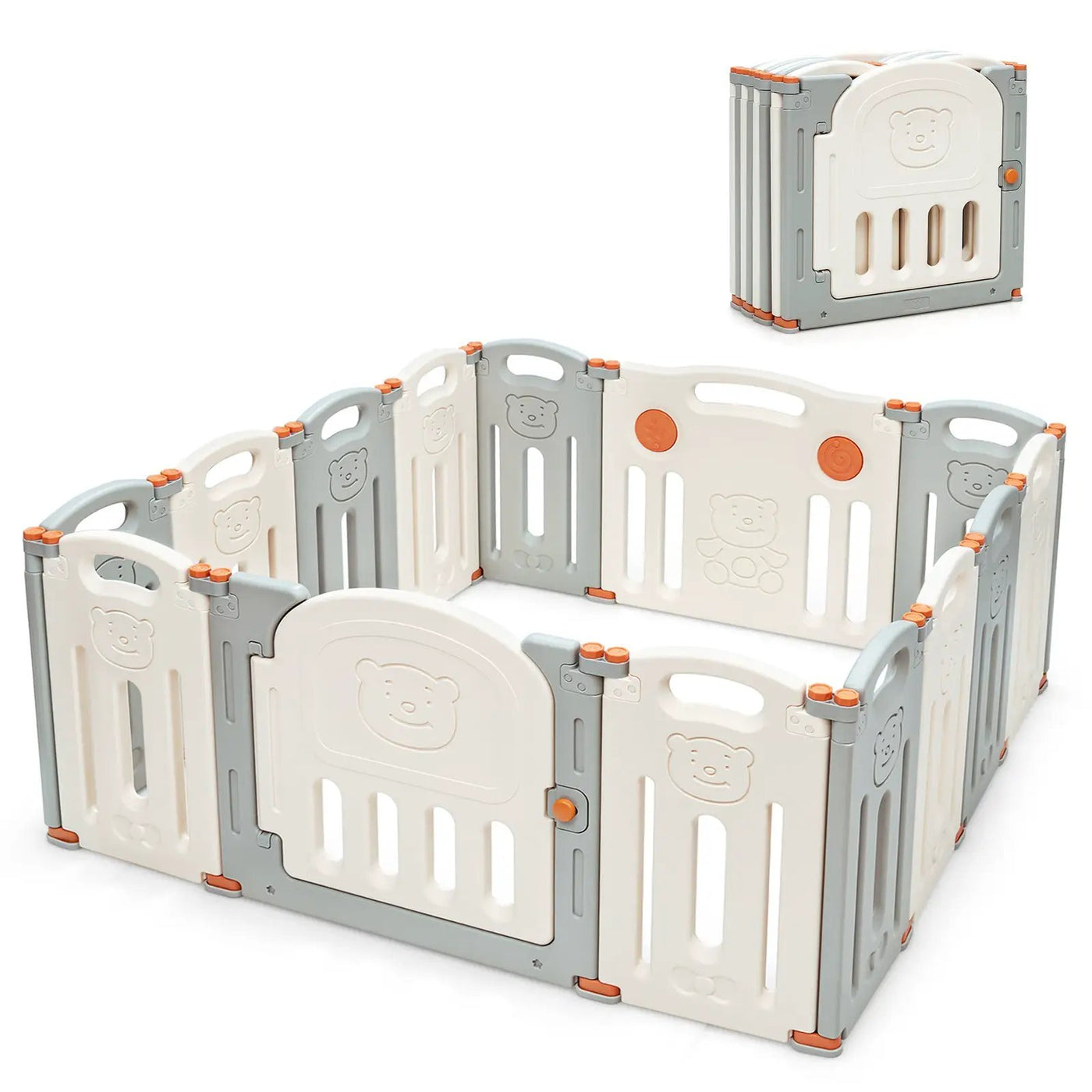 Foldable Baby Playpen 14 Panel Activity Center Safety Play Yard by DirectDeals
