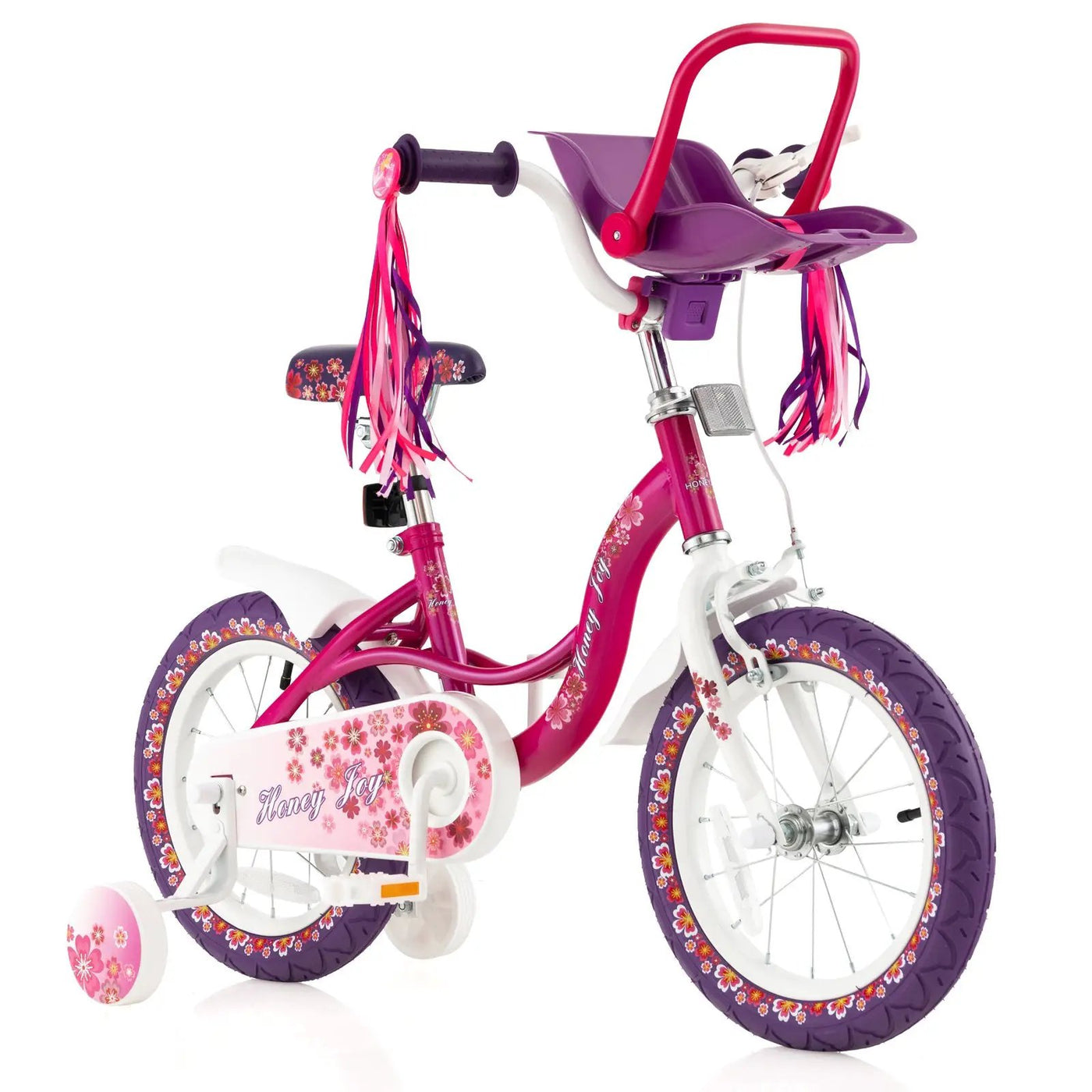 16 Inch Kids Bike with Doll Seat and Removable Training Wheels-16 inches by DirectDeals