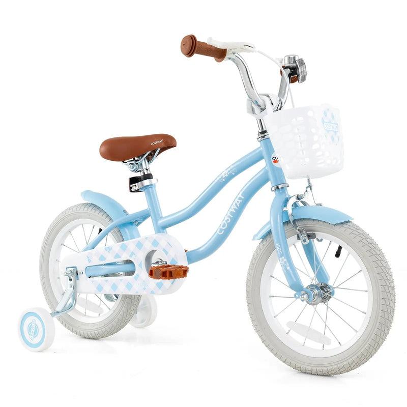 14 Inch Kids Bike with Adjustable Handlebar and Seat for 3-5 Year Old by DirectDeals