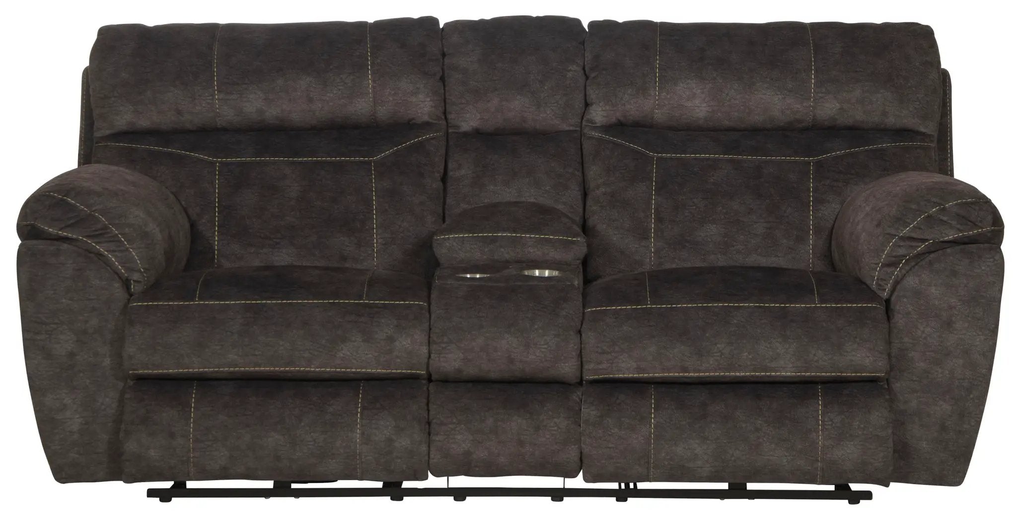 Sedona - Power Headrest Lay Flat Reclining Console Loveseat With Storage & Cupholders by Unique Piece Furniture