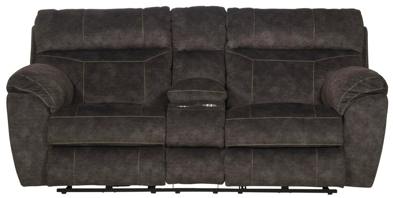 Sedona - Power Headrest Lay Flat Reclining Console Loveseat With Storage & Cupholders by Unique Piece Furniture