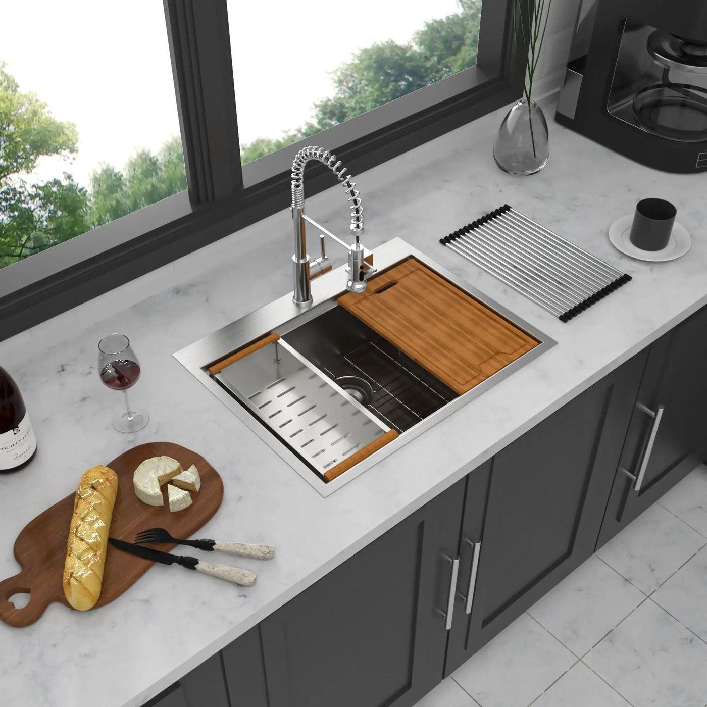 Drop In Kitchen Sink Stainless Steel 16 Gauge by HouseOfZazla