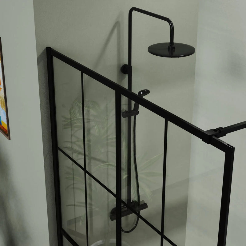 Shower Screen Walk In Wet Room - Black by HouseOfZazla