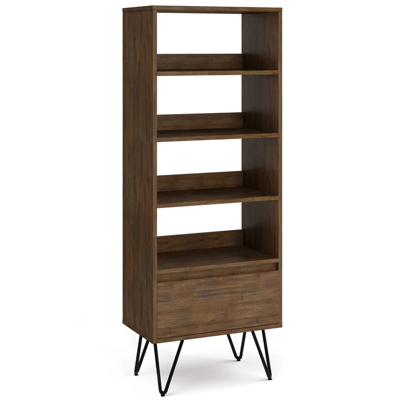Chase - Tall Bookcase - Rustic Natural Aged Brown by Unique Piece Furniture